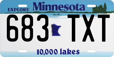 MN license plate 683TXT