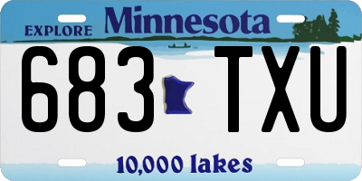 MN license plate 683TXU