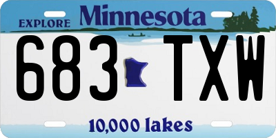 MN license plate 683TXW