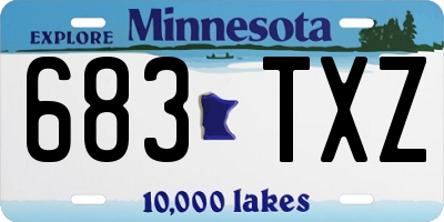 MN license plate 683TXZ