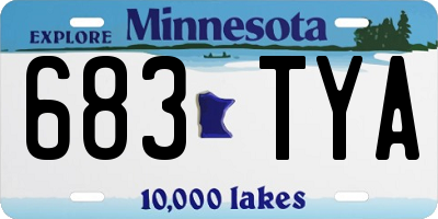 MN license plate 683TYA