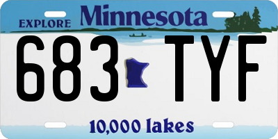 MN license plate 683TYF
