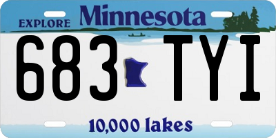 MN license plate 683TYI