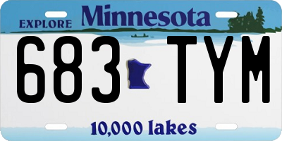 MN license plate 683TYM