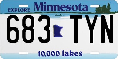 MN license plate 683TYN
