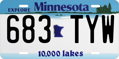 MN license plate 683TYW