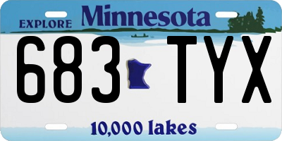 MN license plate 683TYX