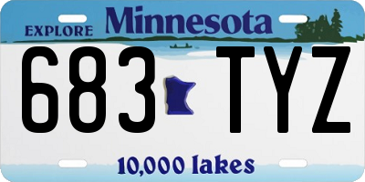 MN license plate 683TYZ