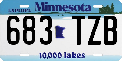 MN license plate 683TZB