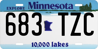 MN license plate 683TZC