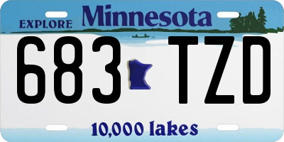 MN license plate 683TZD