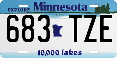 MN license plate 683TZE