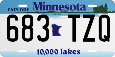 MN license plate 683TZQ