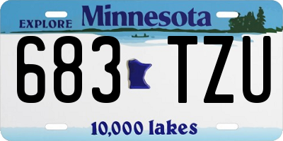 MN license plate 683TZU