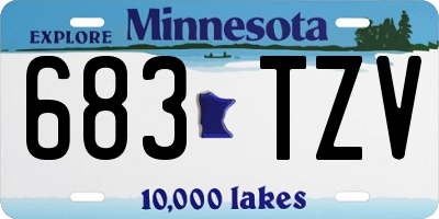 MN license plate 683TZV