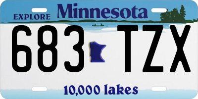 MN license plate 683TZX