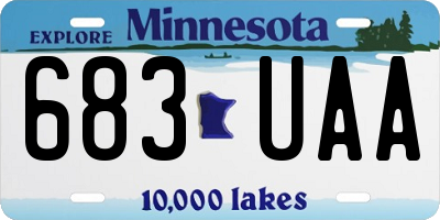 MN license plate 683UAA