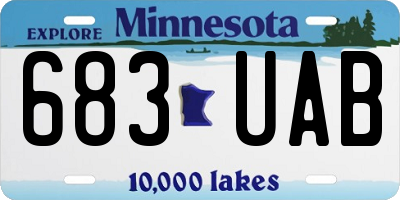 MN license plate 683UAB
