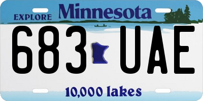 MN license plate 683UAE