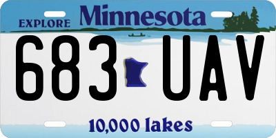 MN license plate 683UAV
