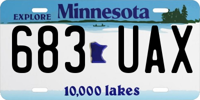 MN license plate 683UAX