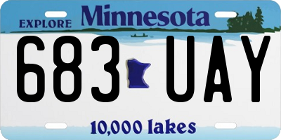 MN license plate 683UAY