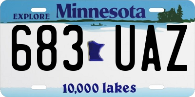 MN license plate 683UAZ