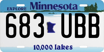 MN license plate 683UBB