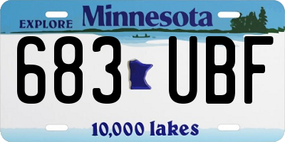 MN license plate 683UBF