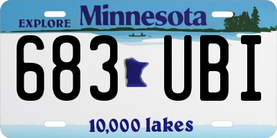 MN license plate 683UBI