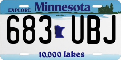 MN license plate 683UBJ