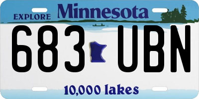MN license plate 683UBN