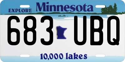 MN license plate 683UBQ