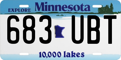 MN license plate 683UBT