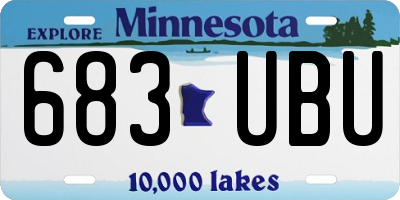 MN license plate 683UBU