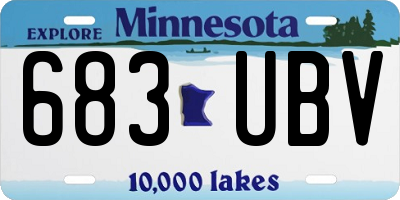 MN license plate 683UBV