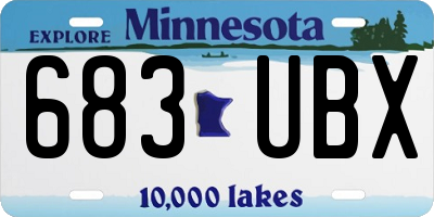 MN license plate 683UBX