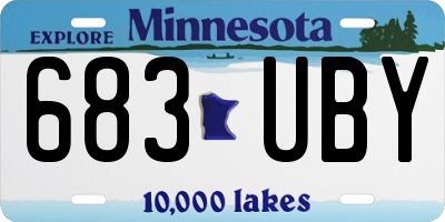 MN license plate 683UBY