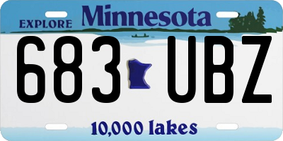MN license plate 683UBZ
