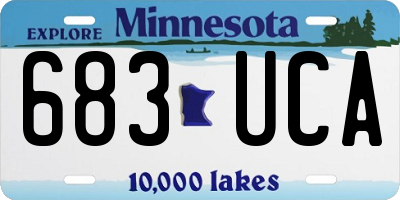 MN license plate 683UCA
