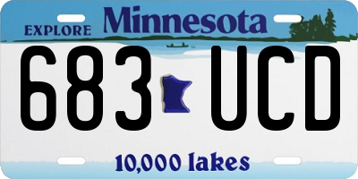 MN license plate 683UCD