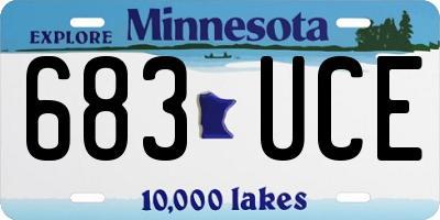 MN license plate 683UCE