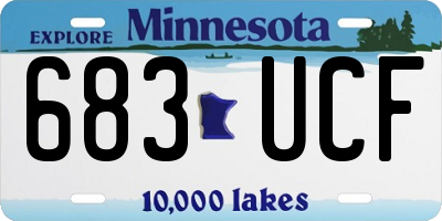 MN license plate 683UCF