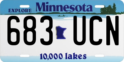 MN license plate 683UCN