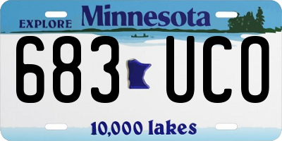 MN license plate 683UCO