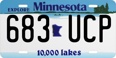MN license plate 683UCP