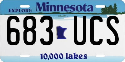 MN license plate 683UCS