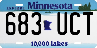 MN license plate 683UCT