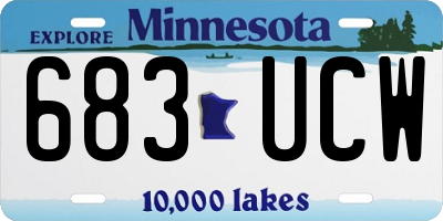 MN license plate 683UCW