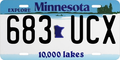 MN license plate 683UCX